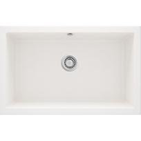 Akmens masės plautuvė Deante CORDA, baltos spalvos 80x50 cm
