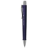 Automatinis tušinukas Faber-Castell Poly Ball, 0.7mm, mėlynos spalvos, mėlynos spalvos korpusas