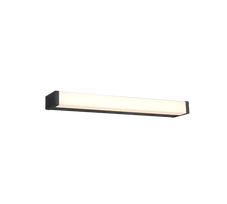 Veidrodžių LED šviestuvas TRIO Fabio, IP44, 6,5W, 3000K, 750lm, juodos sp., 42 x 3 cm