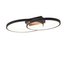 Lubinis LED šviestuvas REALITY Malaga, 24W, 3000K, 2000lm, juodos sp., 30 x 57 x 8 cm