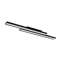Lubinis LED šviestuvas EGLO Saliteras, 2x40,2W, 2700-6500K, 3100lm, juodos sp., 116x16x5cm