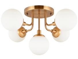 Pakabinamas šviestuvas G. LUX Ball, 5 x E27, žalvario spalvos