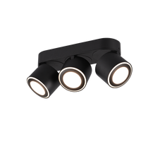 Taškinis LED šviestuvas TRIO Taurus, 3 x 5W, 3000K, 3 x 450lm, juodos sp., 8 x 27 x 10 cm