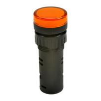 AD16-16E/O-24 indikatoriaus lemputė 16 mm LED apšvietimas 24 V oranžinis varžtas juodas IP40 39 mm Onpow RoHS
