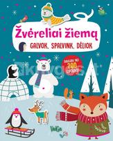 Žvėreliai žiemą. Galvok, spalvink, dėliok