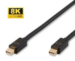 MicroConnect 8K Mini Displayport Cable 2m version 1.4, Gold-plated plugs