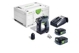 Suktuvas-gręžtuvas Festool CXS 12 2,5-Plus 10,8 V; 2x2,5 Ah akum.