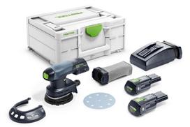 Ekscentrinis šlifuoklis  Festool ETSC 125 3,0 I-Plus; 18 V; 2x3,0 Ah akum.