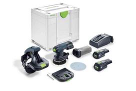 Ekscentrinis šlifuoklis  Festool ES-ETSC 125 3,0 I-Plus 18 V; 2x3,0 Ah akum.