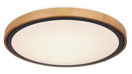 Lubinis LED šviestuvas GLOBO Bruno, 40W, 3000/4500/6000K, 2400lm, medžio sp., ø43,7 x 11cm