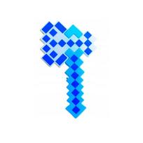 Šviečiantis ir grojantis Minecraft stiliaus kūjis - mėlynas