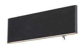 Sieninis LED šviestuvas GLOBO Siegfried, 8W, 3000K, 240lm, juodos sp., 22,5 x 8 cm