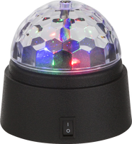 Stalinis LED šviestuvas GLOBO Disco, 6x0,06W, juodos sp., 3 x AA elementai(neįeina), 9x9cm