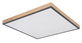 Lubinis LED šviestuvas GLOBO Doro, 36W, 3000K, 3800lm, medžio sp., 59 x 59 x 6,5 cm