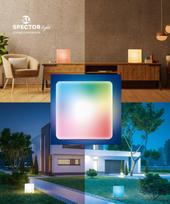LED lauko šviestuvas SPECTOR LIGHT, IP44, 7 W, 2700 K, RGB, 525 lm, 30x30 cm, valdomas pulteliu