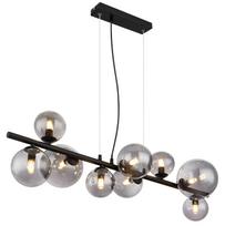 Pakabinamas LED šviestuvas GLOBO Riha, 9xG9, 3,5W, 3000 K, 350 lm, sidab/juodos sp, 86x36x120 cm