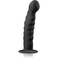 EasyToys Ribbed Dong analinis dirbtinis penis black 14,5 cm