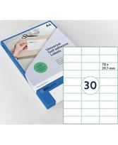 Etiketiniai lipdukai RILLPRINT 70x29,7 mm, A4, 30 lipdukų lape, 100 lapų