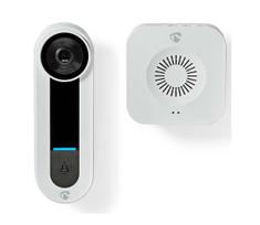 Nedis WIFICDP40CWT - Bevielis durų skambutis su vaizdo kamera su jutikliu Full HD 1536p Wi-Fi IP65
