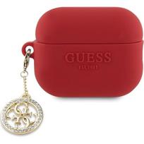 Guess 3D Rubber 4G Diamond Charm dėklas AirPods Pro 2 fuksijos spalva