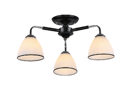Pakabinamas šviestuvas BALTIK GAISMA K90230/3, E27, 3 x 60W, juodos sp., 54 x 24,5 cm
