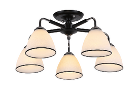 Pakabinamas šviestuvas BALTIK GAISMA K90230/5, E27, 5 x 60W, juodos sp., 54 x 24,5 cm