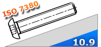 ISO 7380-1 M3x20 varžtų klasė 10.9 (100 vnt.)