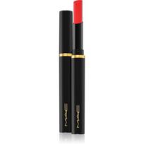 MAC Cosmetics Powder Kiss Velvet Blur Slim Stick drėkinamieji matiniai lūpų dažai atspalvis Ruby New 2 g