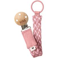 BIBS Paci Braid segtukas čiulptukui Dusty Pink / Baby Pink 1 vnt.