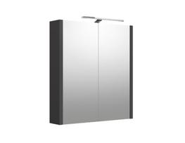 URBAN, Veidrodinė spintelė su apšvietimu LED, IP44, 60 cm, pilka matinė