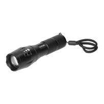 LED žibintuvėlis VIRONE, 10W, 800lm, elementai 3xAAA (neįeina), juodos spalvos