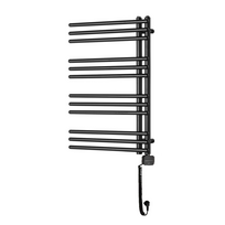 Elektrinis rankšluosčių džiovintuvas POSEIDON 450x740 mm juodas matinis dešininis su tenu su laidu