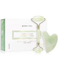 KORIKA Tools Face Roller & Gua Sha masažinis veido volelis ir masažuoklis Jade Green