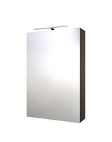 SCANDIC, spintelė su veidrodžiu, LED šviestuvas, 50cm, juodas ąžuolas