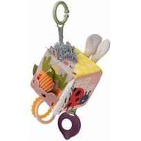 Taf Toys Activity Cube Urban Garden kontrastingas kabantis žaislas su kramtoma dalimi 1 vnt.