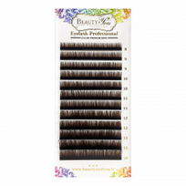 Beauty&You Volume blakstienos tamsiai rudos 0.07 :  B&Y blakstienos tamsiai rudos 0.07 C 11mm
