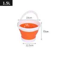 Silikoninių sulankstomų kibirų komplektas 1,5L, 3L, 5L.