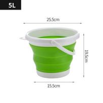 Silikoninių sulankstomų kibirų komplektas 1,5L, 3L, 5L.