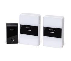 Aigostar - KOMPLEKTAS 2x Bevielis durų skambutis 3xAA IP44 balta/juoda