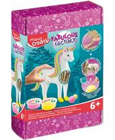 Medinė 3D dėlionė Maped Creativ Fabulous Factory Unicorn, su modelinu