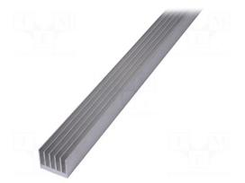 Heatsink: extruded | grilled | TO220 | natural | L: 1000mm | W: 54mm