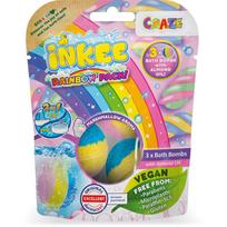 Craze INKEE Rainbow Multipack šnypštieji vonios burbulai su migdolų aliejumi 3 vnt.