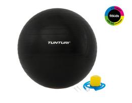 Tunturi Gymball Mankštos kamuolys su pompa 90cm, juodas