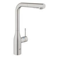 Maišytuvas plautuvei Grohe Essence su ištraukiamu dušeliu, supersteel spalvos