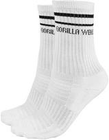 Gorilla Wear Crew Socks 2-Pack - White (2 poros)