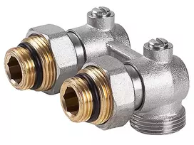 Radiatoriaus pajungimo mazgas INVENA CZ-86-K15-Z, 3/4", kampinis