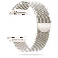 Starlight spalvos apyrankė Tech-Protect "Milaneseband" laikrodžiui Apple Watch 4 / 5 / 6 / 7 / 8 / 9 / 10 / 11 / SE (38 / 40 / 41/ 42 MM)