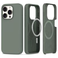Žalias dėklas "Tech-Protect Silicone Magsafe" telefonui iPhone 15 Pro