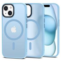 Mėlynas permatomas/matinis dėklas "Tech-Protect Magmat Magsafe" telefonui iPhone 15
