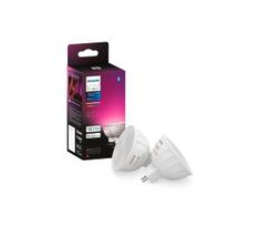 KOMPLEKTAS 2x LED RGBW Reguliuojama lemputė Philips Hue WACA GU5,3/MR16/6,3W/12V